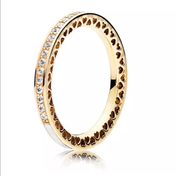 REDUCED‼️Pandora 14k Gold Radiant Hearts Ring G585 ALE - Picture 1 of 6